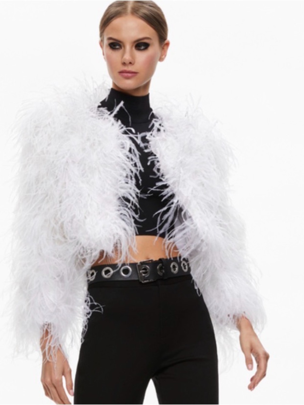 Alice + Olivia Kidman feather jacket